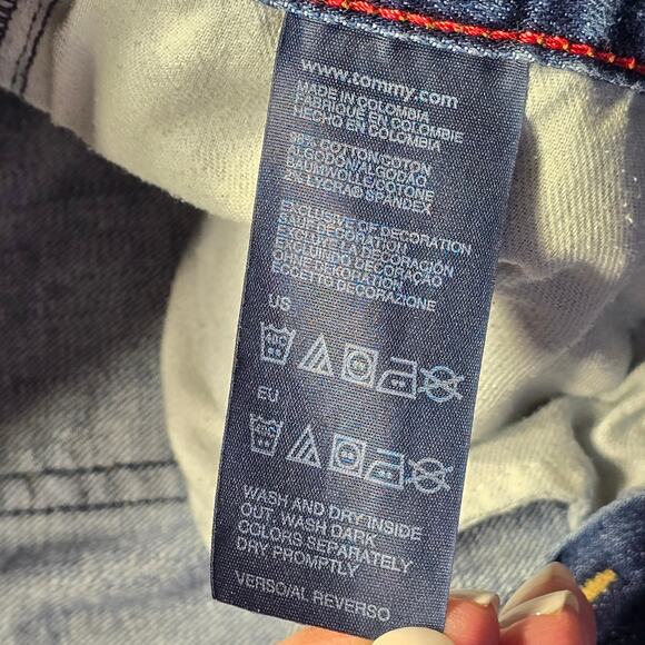 Tommy Hilfiger Blue Jeans Stretch Classic Bootcut Stonewash Denim Women 10 Short - Picture 11 of 11